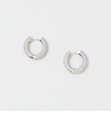 パヴェ シック フープピアス