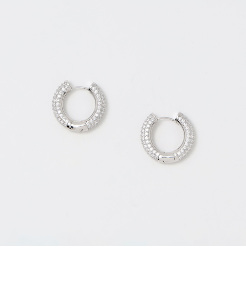 パヴェ シック フープピアス