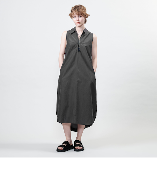 ＜ASTRAET＞バックスソギャザー スキッパー ワンピース