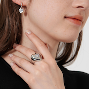 ボリュームハート リング