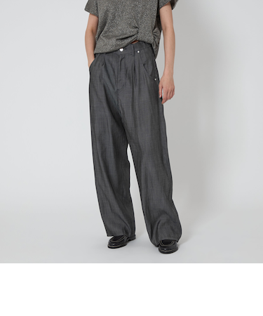 ＜ASTRAET＞デニムライク 5ポケット タックパンツ