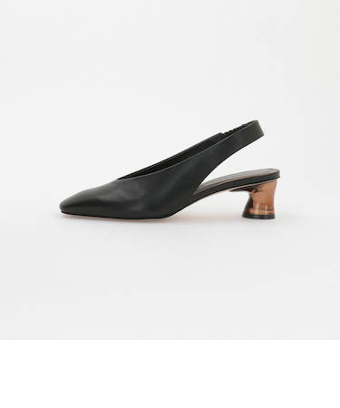 トランスルーセントヒールバックベルト パンプス45↑