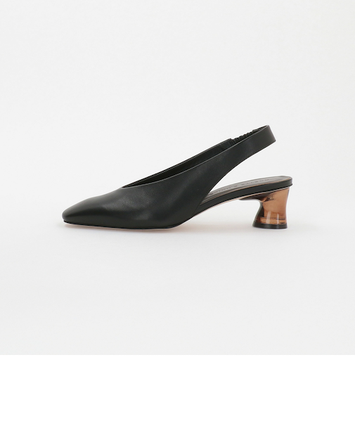 トランスルーセントヒールバックベルト パンプス45↑