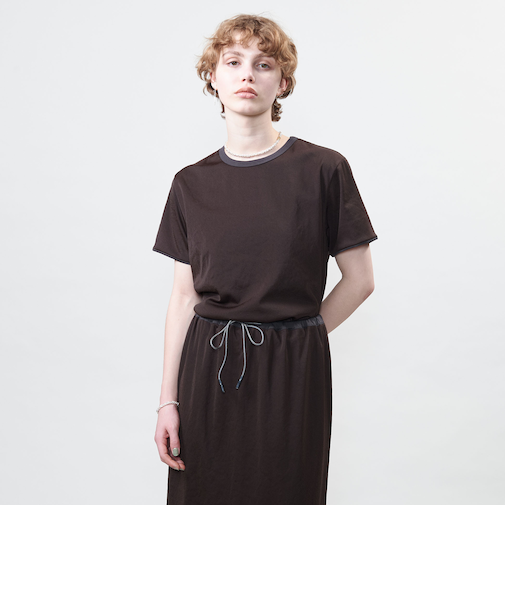 ＜ASTRAET＞テンジクxシフォン レイヤード Tシャツ