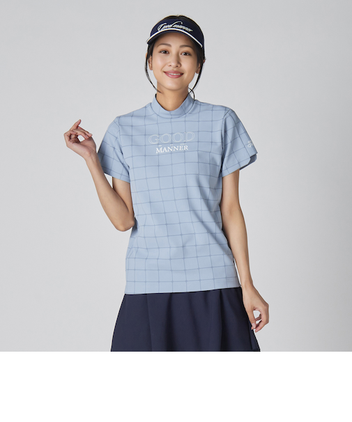 ウィメンズ プレイド ジャガード モックネック シャツ