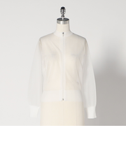 ＜LOEFF＞シアー ジップ カーディガン