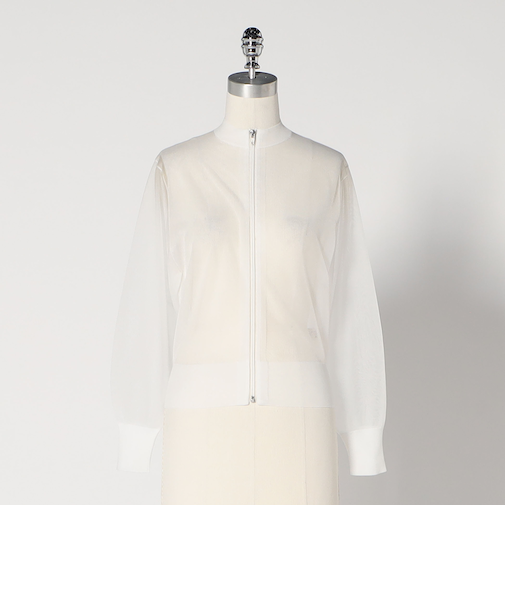 ＜LOEFF＞シアー ジップ カーディガン