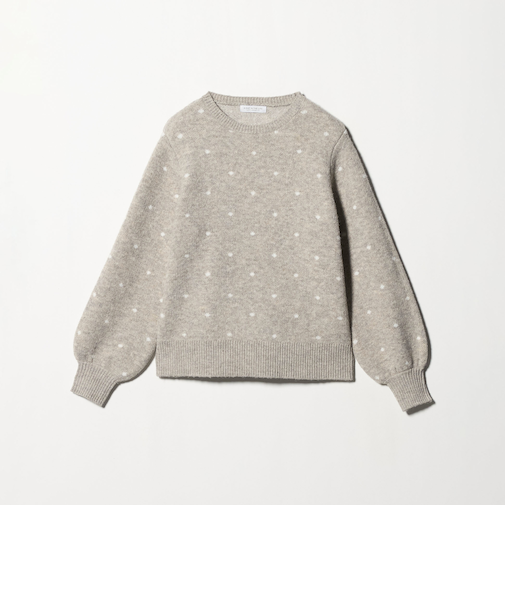 ダブルジャガード ドット ニット ‐ウォッシャブル‐＜A DAY IN THE LIFE＞