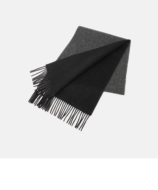 カシミヤブレンド リバーシブル ヘリンボーン×ソリッドマフラー＜A DAY IN THE LIFE＞