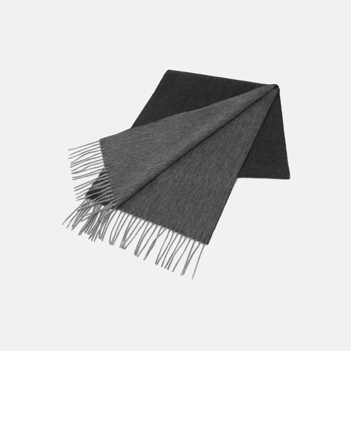 カシミヤブレンド リバーシブル ソリッドマフラー<A DAY IN THE LIFE>