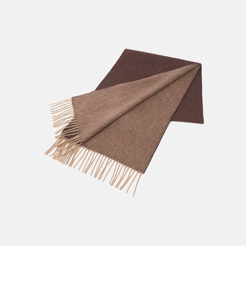 カシミヤブレンド リバーシブル ソリッドマフラー<A DAY IN THE LIFE>