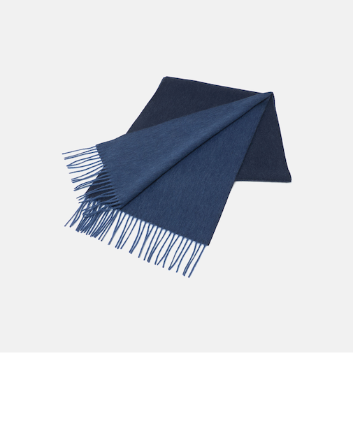 カシミヤブレンド リバーシブル ソリッドマフラー<A DAY IN THE LIFE>