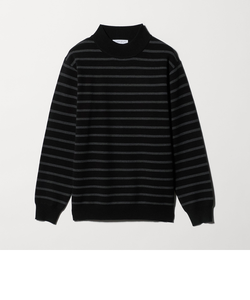 ハイゲージ ミラノリブ ボーダー モックネックニット-ウォッシャブル-＜A DAY IN THE LIFE＞