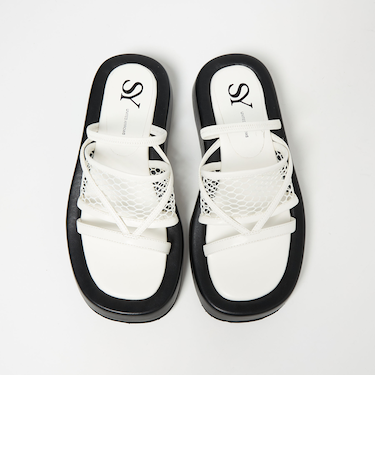 ＜SY＞ フィッシュネットスライド サンダル35↑