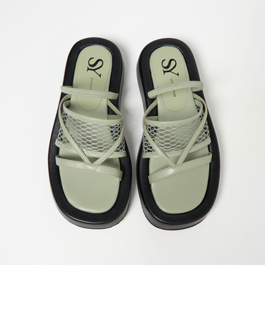 ＜SY＞ フィッシュネットスライド サンダル35↑