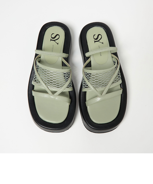 ＜SY＞ フィッシュネットスライド サンダル35↑