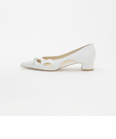 オープンアーチリボン パンプス35↑