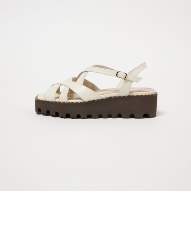 ミックスラインウェッジ サンダル45↑