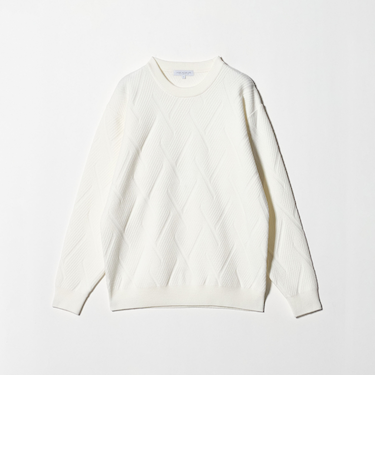 ミドルゲージ リンクス クルーネックニット-ウォッシャブル-＜A DAY IN THE LIFE＞