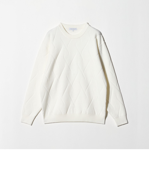 ミドルゲージ リンクス クルーネックニット-ウォッシャブル-＜A DAY IN THE LIFE＞