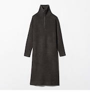 ハーフジップ ニットワンピース ‐ウォッシャブル‐＜A DAY IN THE LIFE＞