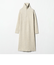 ハーフジップ ニットワンピース ‐ウォッシャブル‐＜A DAY IN THE LIFE＞