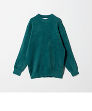 へアリー ダブルフェイス クルーネックニット-ウォッシャブル-＜A DAY IN THE LIFE＞