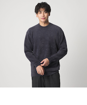 へアリー ダブルフェイス クルーネックニット-ウォッシャブル-＜A DAY IN THE LIFE＞