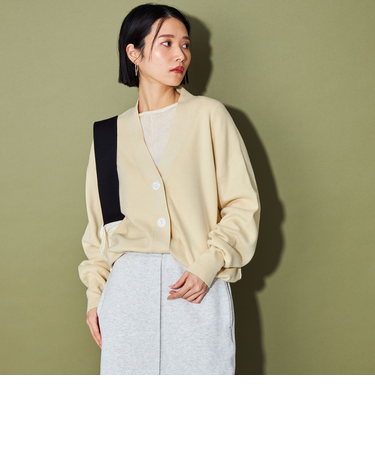 <CITEN>エッセンシャルVネックニットカーディガン
