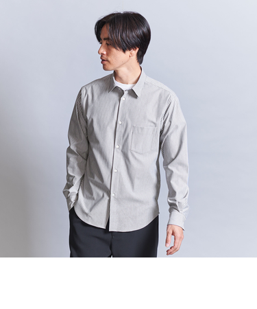 クイック ストレッチ ストライプ レギュラーシャツ ‐伸縮‐