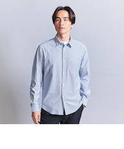 クイック ストレッチ ストライプ レギュラーシャツ ‐伸縮‐