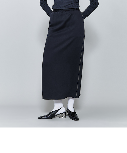 ＜6(ROKU)＞サテンスカート