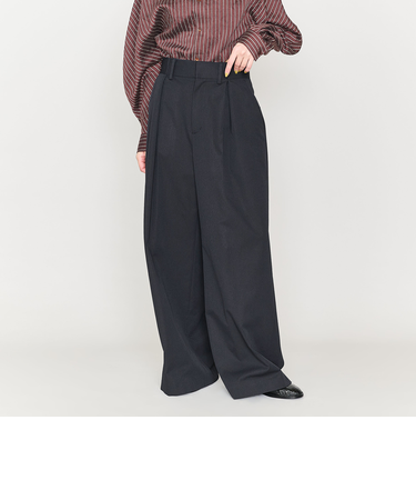 ＜ASTRAET＞タック ワイド フレアパンツ
