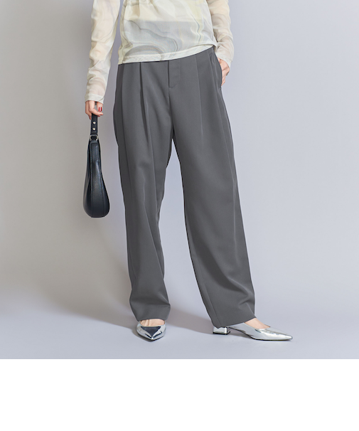 カルゼ バックゴム テーパード パンツ