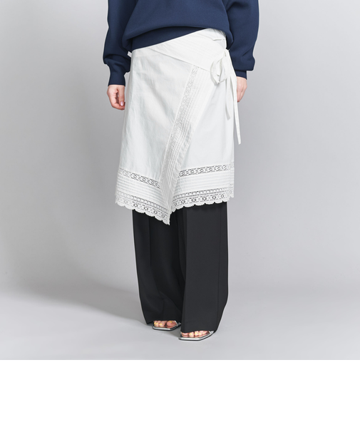 コットンレース ラップスカート&キャミソール -2WAY-