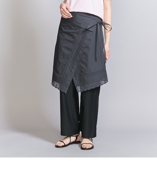 コットンレース ラップスカート＆キャミソール -2WAY-