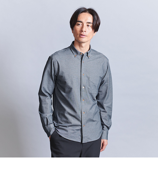 クイック シャンブレー ボタンダウン シャツ ‐ストレッチ 吸水速乾 ‐