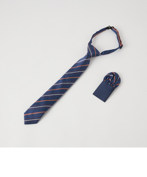 ネクタイチーフセット/ ストライプ ML
