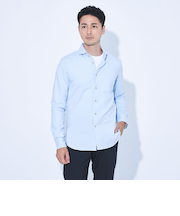 JUST fit シルケット カット 長袖 シャツ -抗菌-