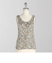 ＜LOEFF＞レインボー スパンコール タンクトップ