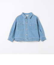 ストレッチ デニムブルゾン / キッズ  100cm-160cm - ストレッチ -