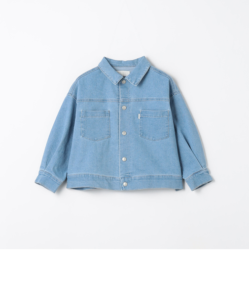 ストレッチ デニムブルゾン / キッズ  100cm-160cm - ストレッチ -