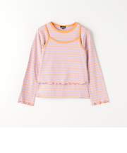 マルチボーダー キャミ+プルオーバー セット / キッズ  140cm-160cm