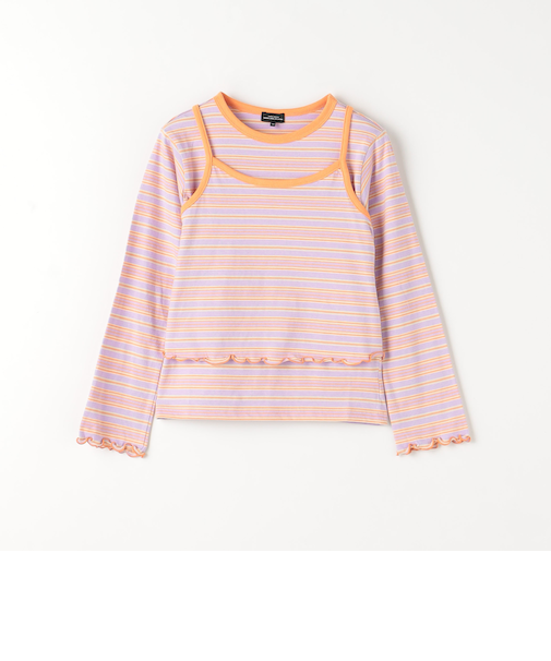 マルチボーダー キャミ+プルオーバー セット / キッズ 140cm-160cm