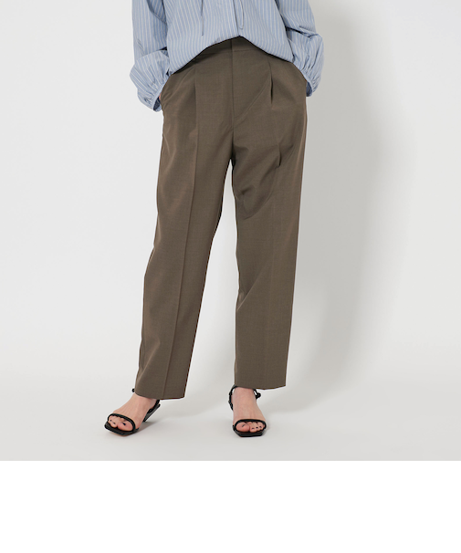 タック テーパード パンツ -接触冷感/吸水速乾/防シワ-