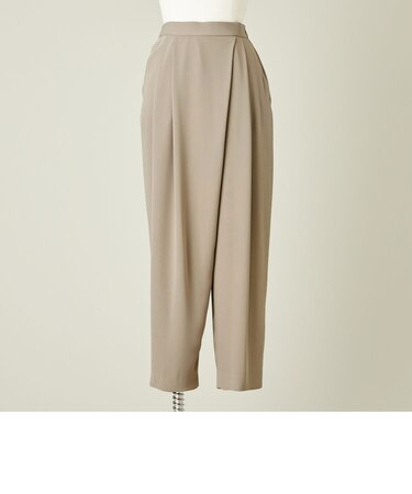 ＜conte＞アシンメトリー タック イージーパンツ