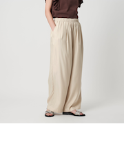 タックギャザー ワイドパンツ -ウォッシャブル-