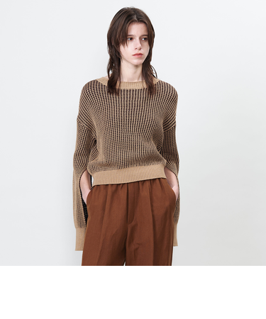 ＜ASTRAET＞5G ソデスリット ニット