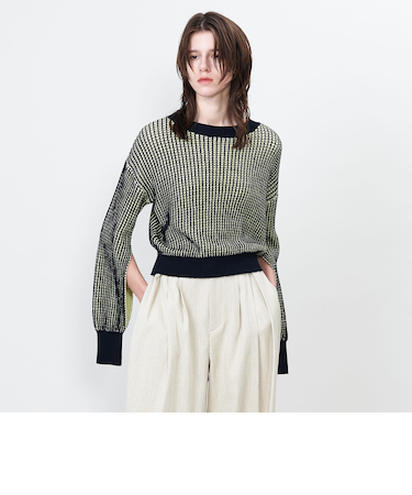 ＜ASTRAET＞5G ソデスリット ニット