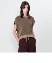 ＜ASTRAET＞5G クルーネック ノースリーブニット